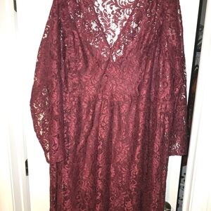 ASOS Burgundy Lace Dress